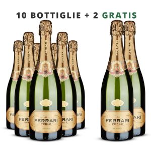 10 bottiglie Ferrari Perlè + 2 omaggio