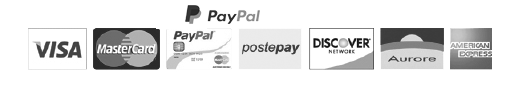 Pagamenti accettati: visa - mastercard - paypal - postpay - american express - aurora