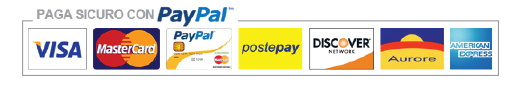 Pagamenti accettati: visa - mastercard - paypal - postpay - american express - aurora
